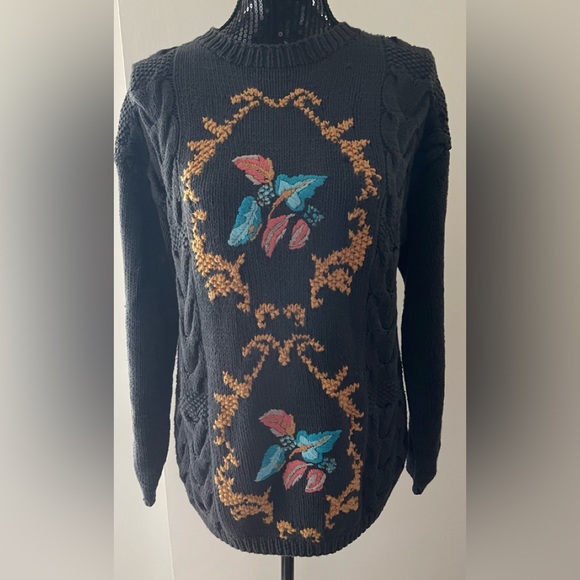 New Edition Grey Cotton Cable Knit Sweater Size Medium - Picture 1 of 15